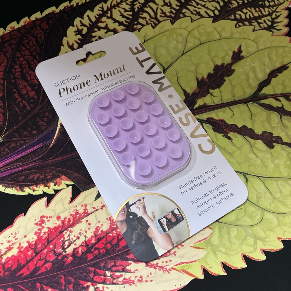 NWT Purple silicone phone mount with suction cups